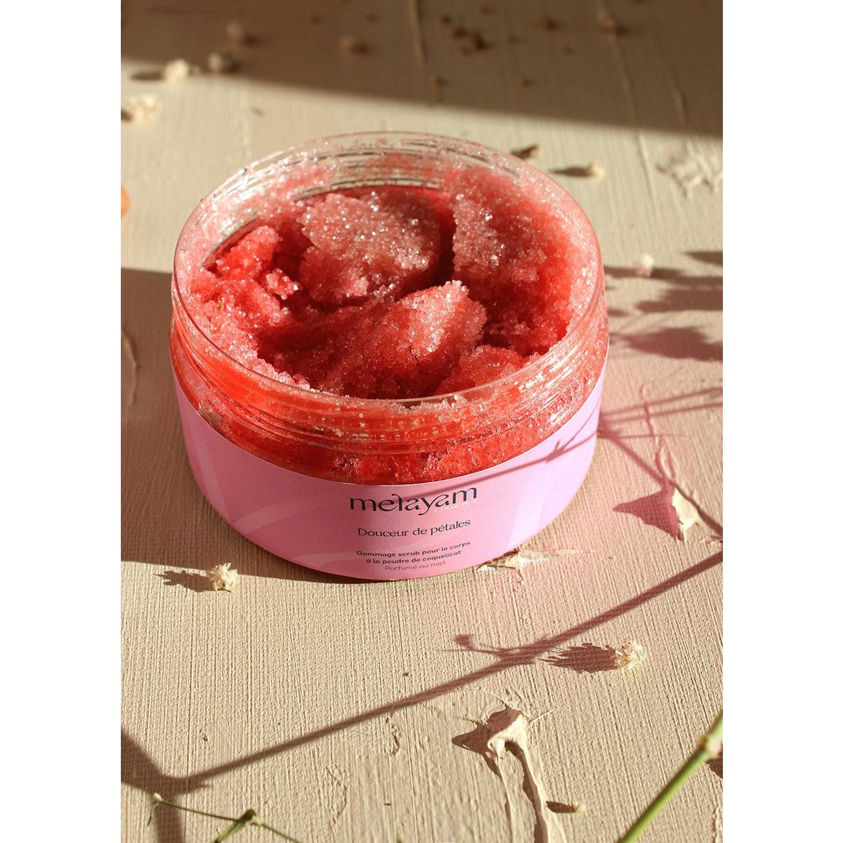Douceur de petals: Exfoliante corporal con polvo de amapola - 200 ml