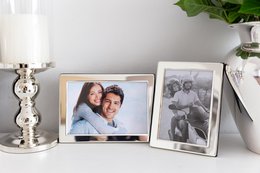 EDZARD set of 2 photo frames Salerno for photo 10 x 15 cm, noble silver-plated, tarnish-proof