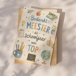 Postkarte Danke, Meister