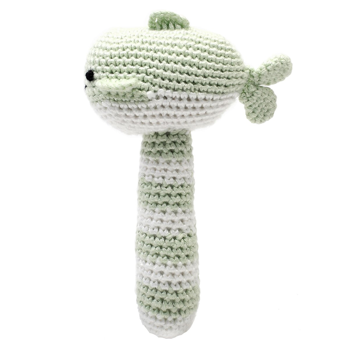 Rattle Stick - Whale (light green)