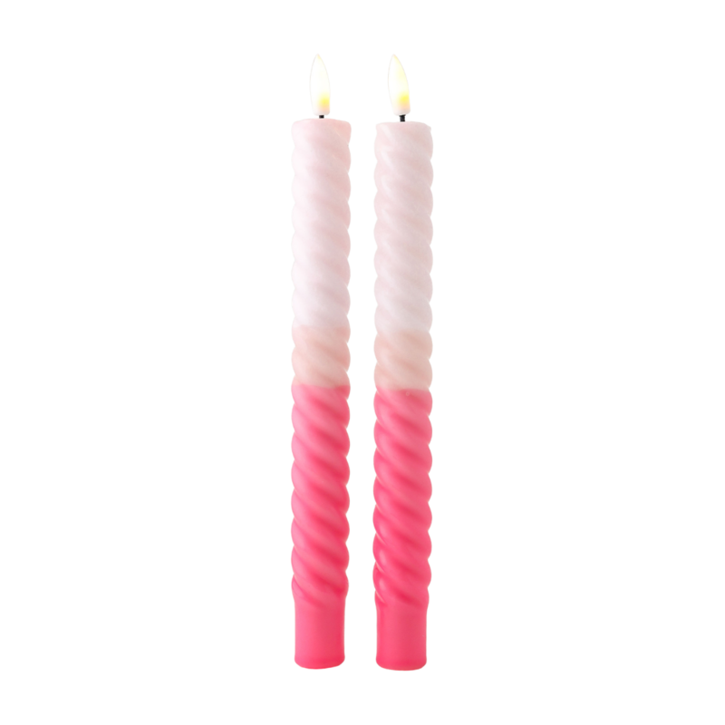 Vela LED en forma de remolino Amour Toujours - Juego de 2