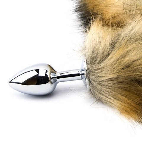 Extra langer brauner Fuchs Tail Butt Plug- 78 cm - N10424