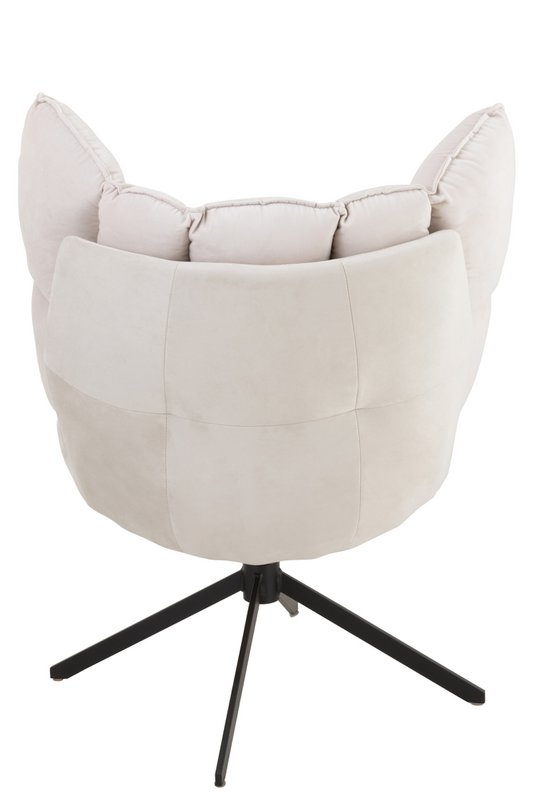 Sedia J-Line Relax Cushion On Frame - tessuto/metallo - beige