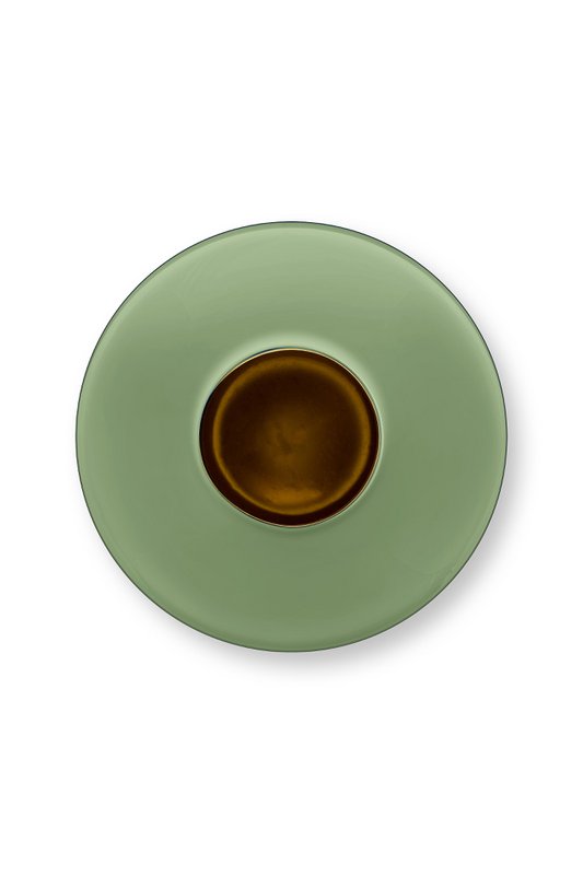 Vase Metal Mid Green 32cm