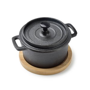 Cast Iron Mini Casserole LUXE Black 13x10x7.5cm