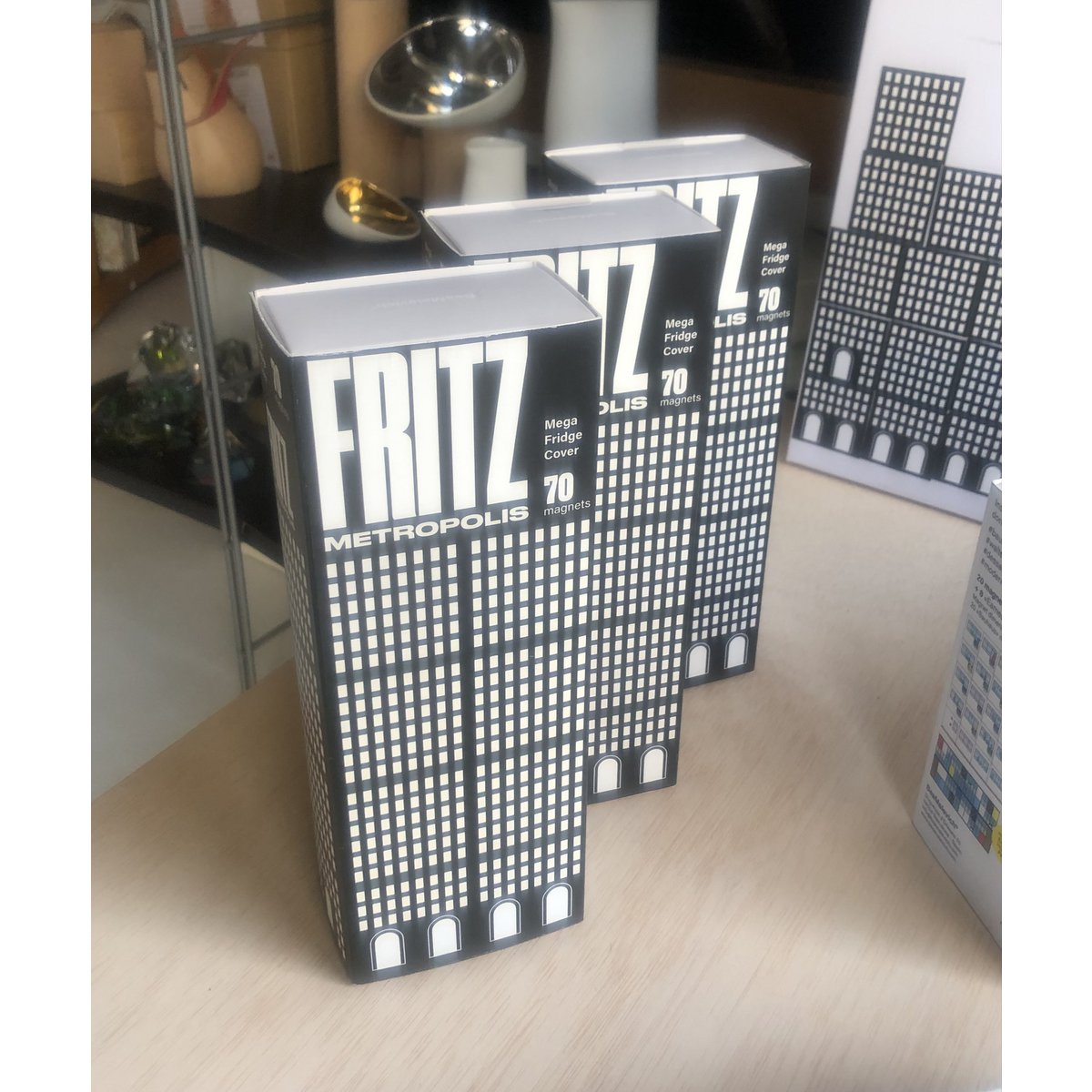 Pakiet magnesów na lodówkę Fritz Lang Metropolis Mega Modern Architecture (72 sztuki)