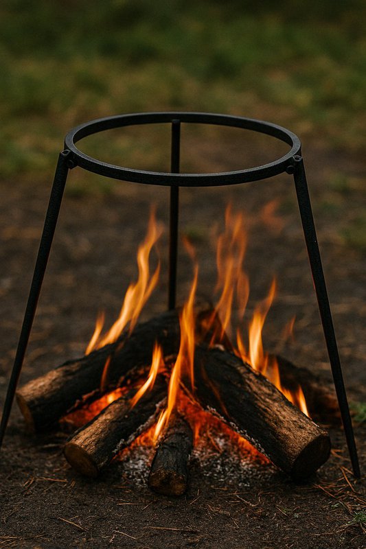 Driver Poot Barbecue - Ø 32 cm - Fire -Fire -tilbehør - Udendørs køkken - Fire Bowl - Tripod - Sort