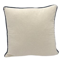 Decorative pillow with punch embroidery - marine - wind rose - 43 x 43cm