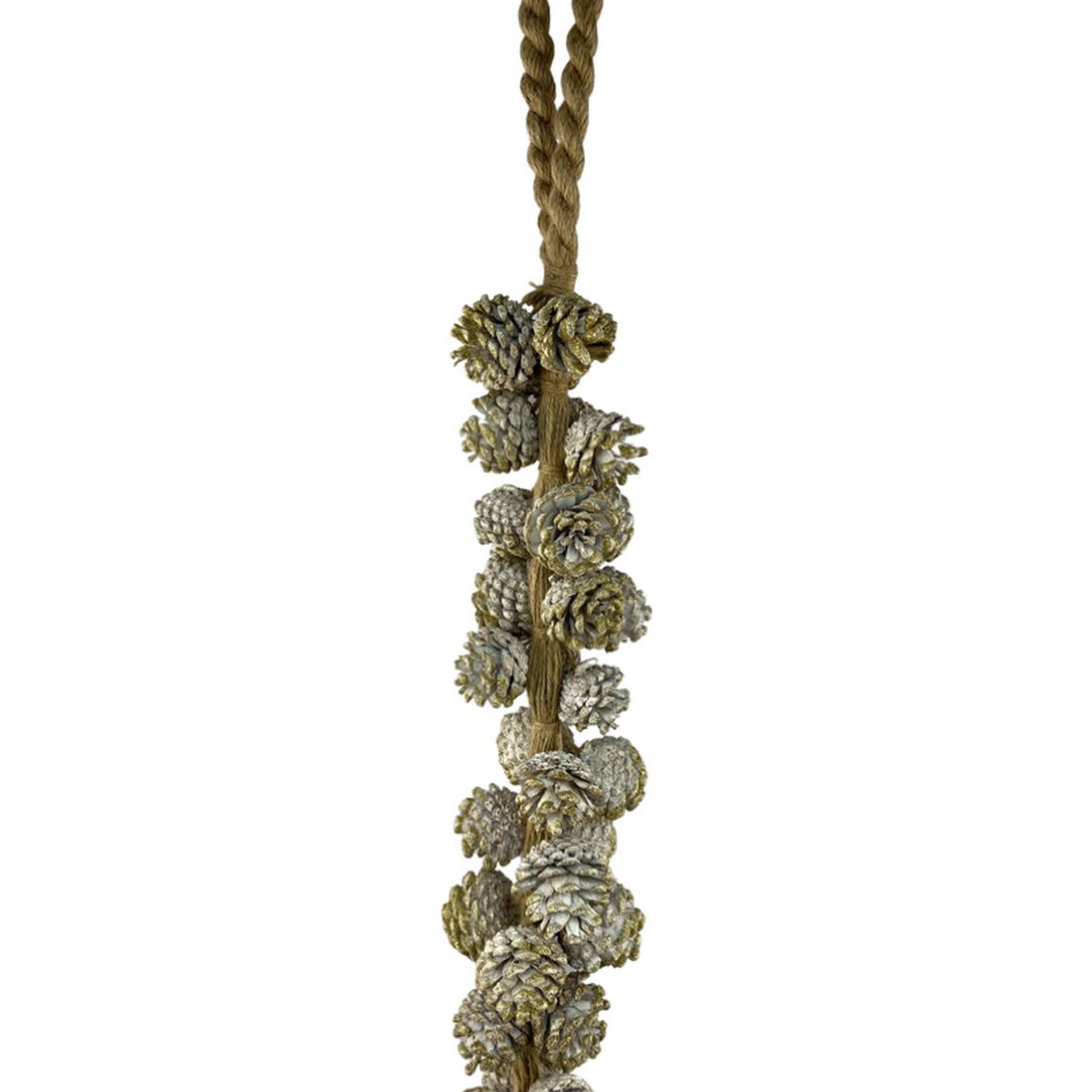 Kerst decoratie slinger - Garland white | 110 cm | Extra lange kerst slinger van natuurlijke materialen | Wit