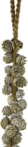 Christmas decoration garland - Garland white | 110 cm | Extra long Christmas garland made of natural materials | White