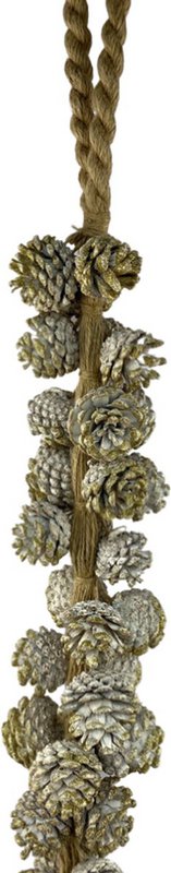 Weihnachtsdeko Girlande - Girlande weiß | 110cm | Extra lange Weihnachtsgirlande aus Naturmaterialien | Weiß