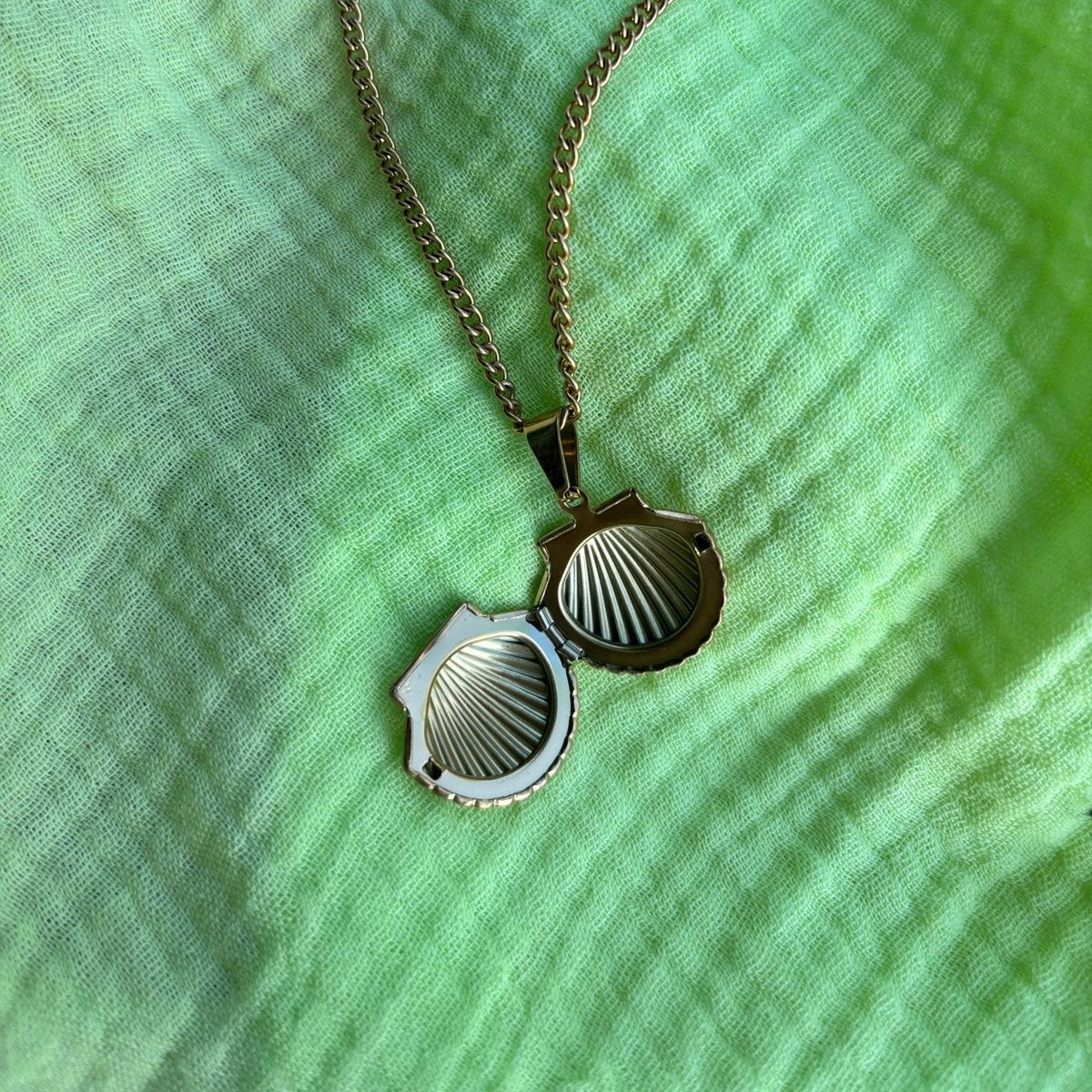 Seashell Secret Keeper – Guld Shell halskæde