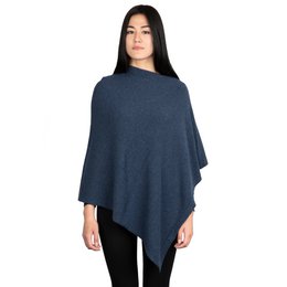 MOON - Poncho clásico cuadrado de mezcla de cachemira