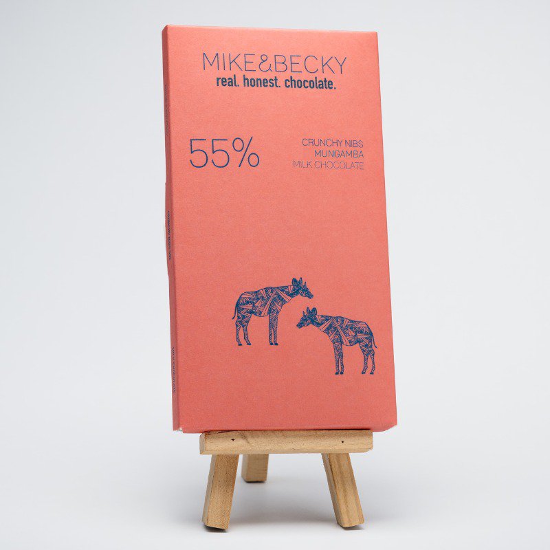 Knusprige Nibs 55 % dunkle Milch – Kongo – BIO
