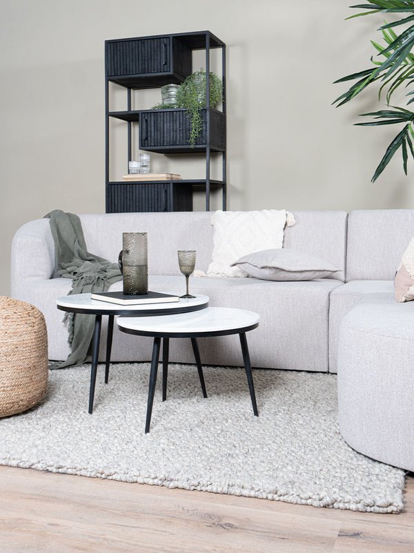 Kabinet Loek 210 x 80 cm - sort mango træ