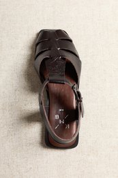 ADENA CHOCOLATE - Sandali slingback da pescatore