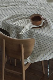 100% hør dug (250x145 cm) lilla striber