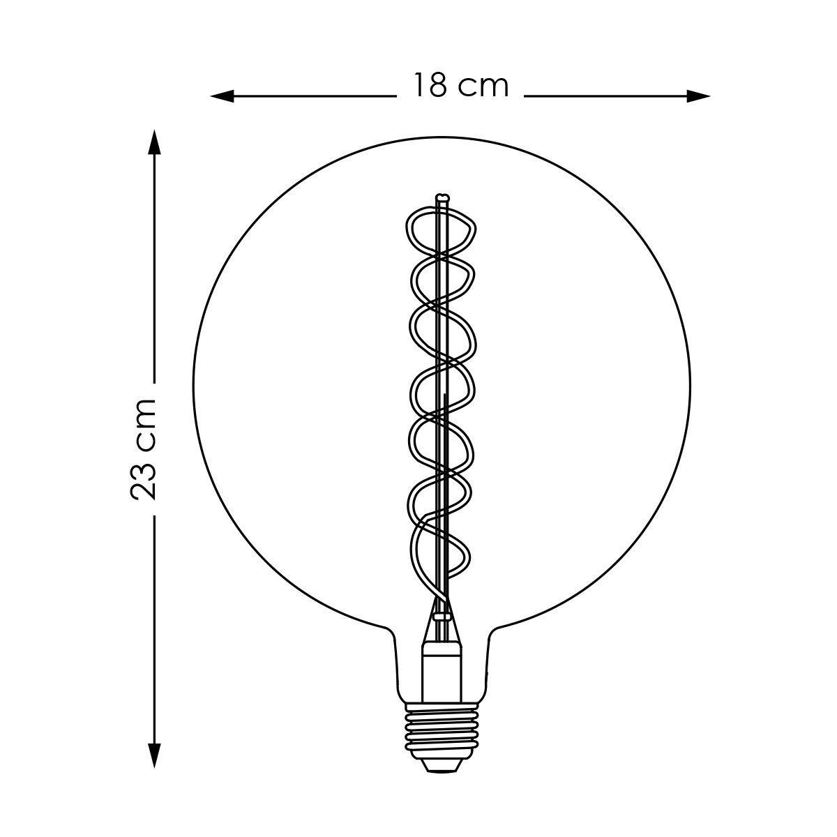 Home Sweet Home dæmpbar LED Globe Spiral E27 G180 6W 180lm 1800K guld