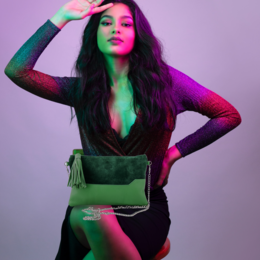 CAMÉLIA clutch bag (GREEN)