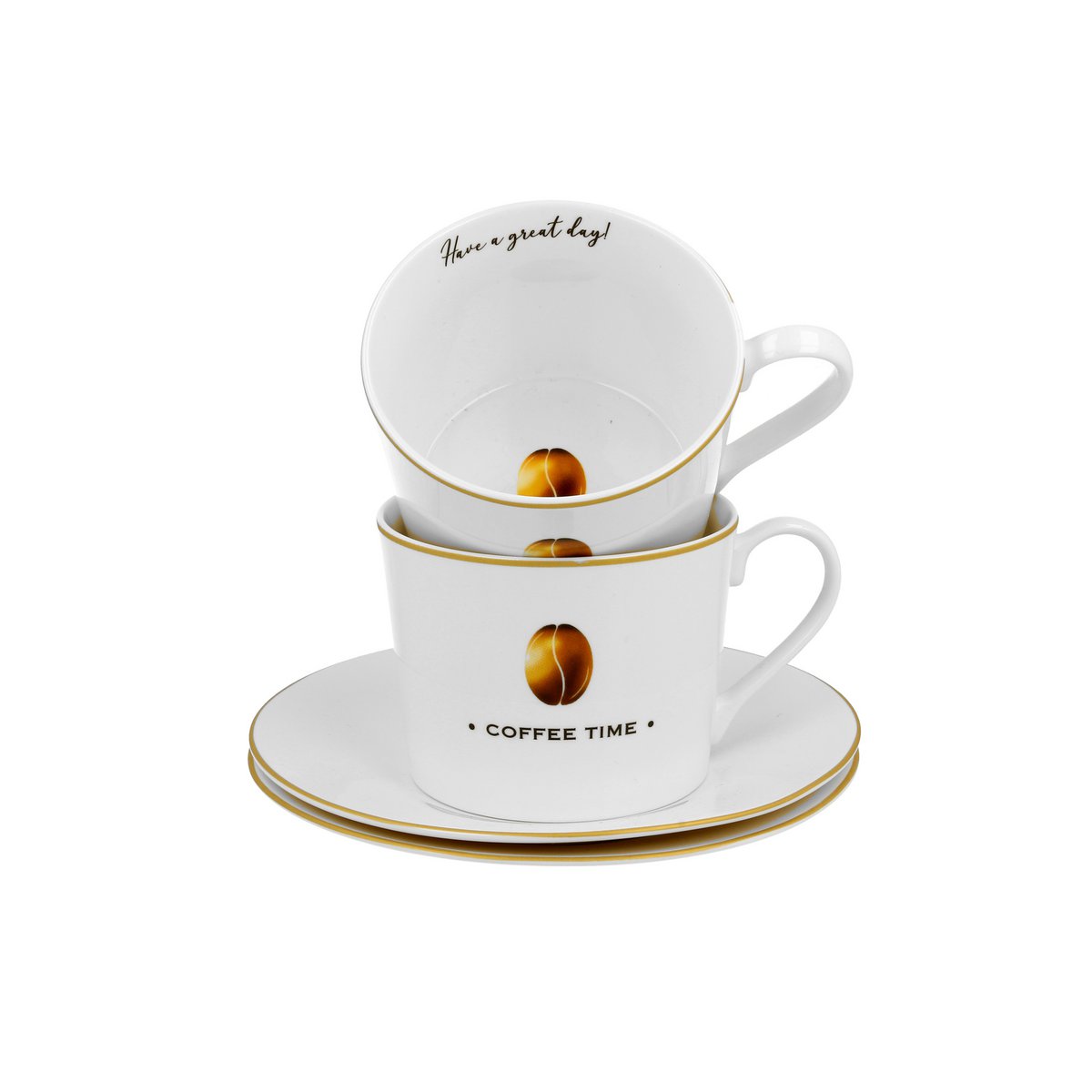 DUO COFFEE TIME Set of 2 Cups & Saucers 230ml, giftbox