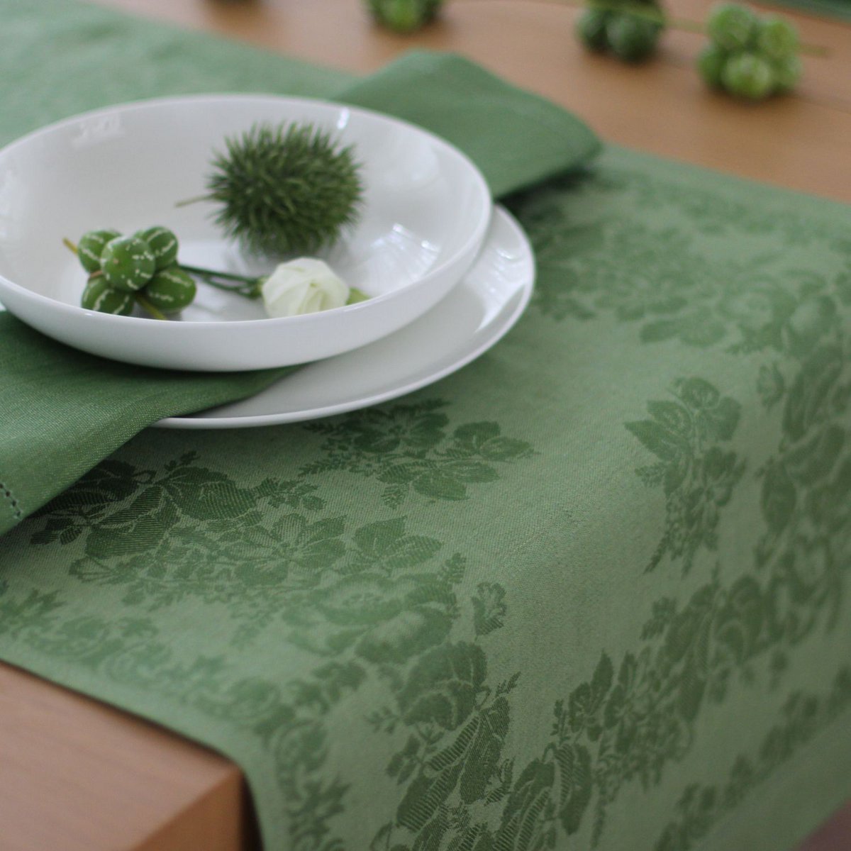 Runner da tavola in lino Tradition - verde