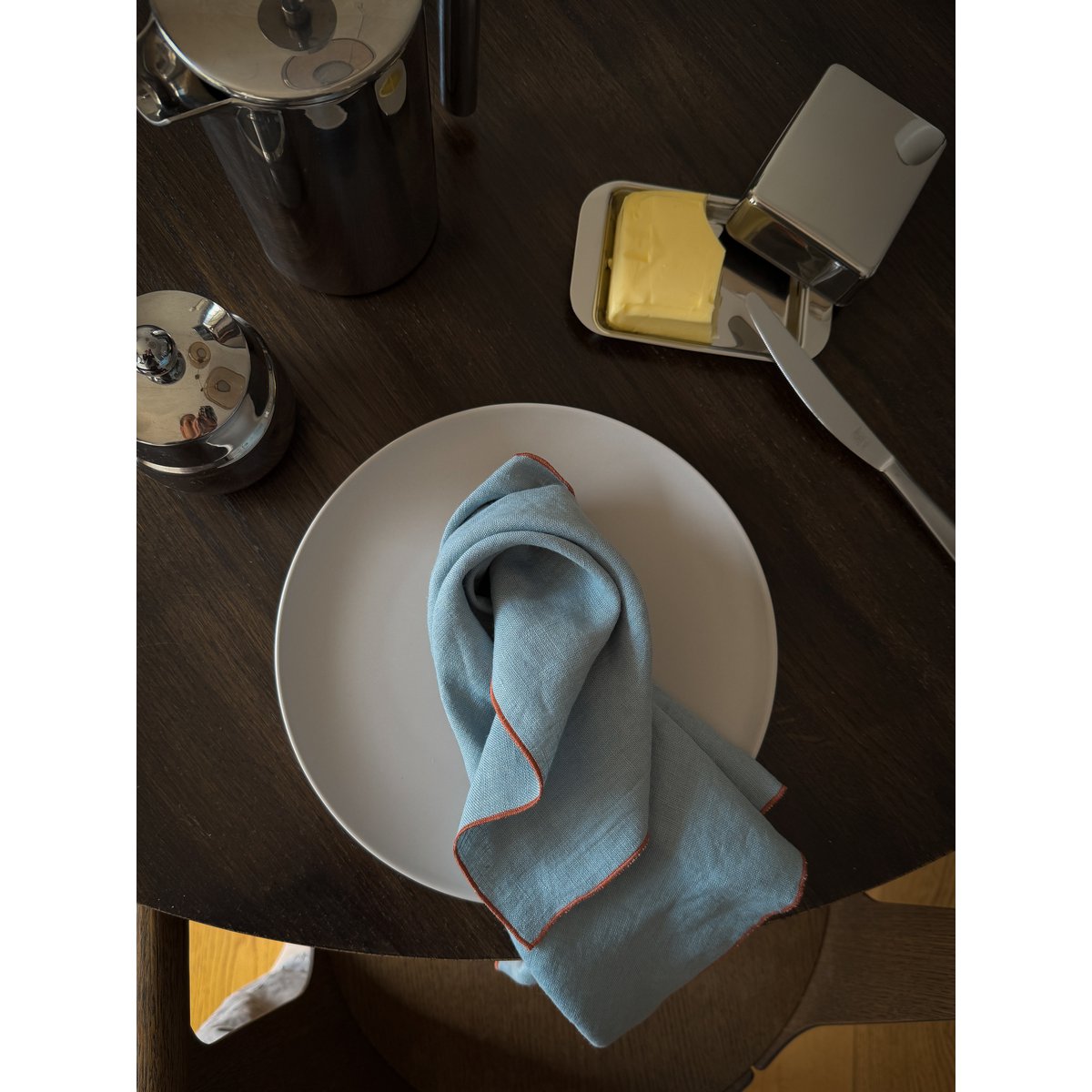 NOVCHINI LAGO TONICA TONICE BLU BLU DETTAGLIO (SET DI 2 PERSE) / LINENZA 100%