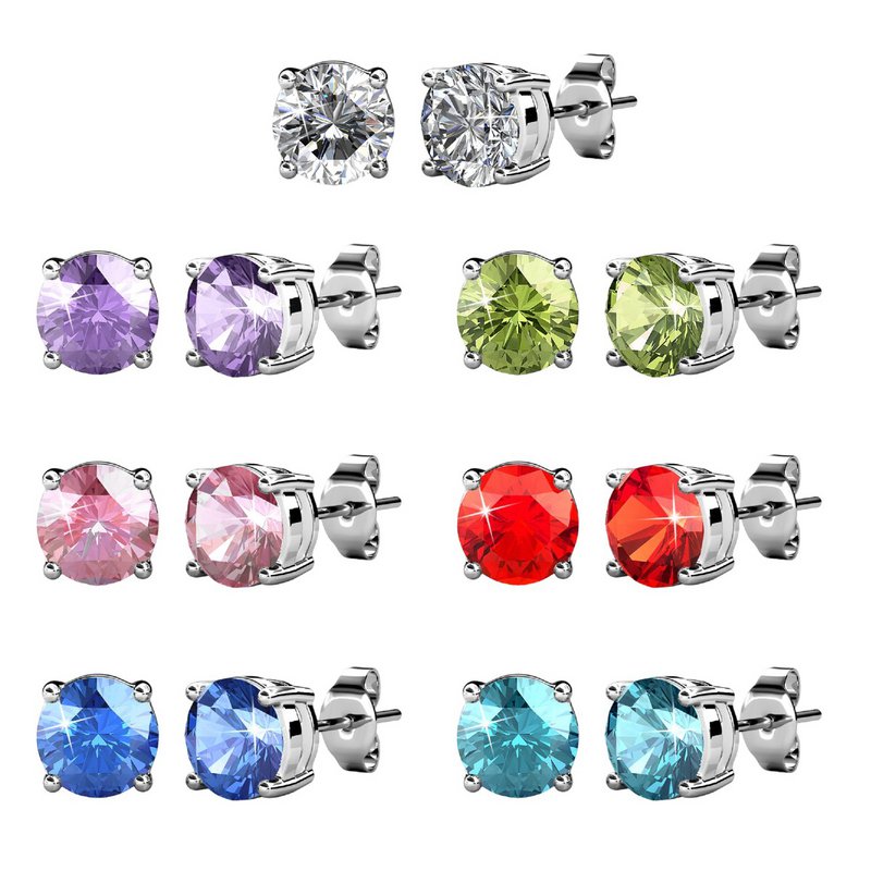 Boucles d'oreilles Coffret 7 Days - Argenté et Multi