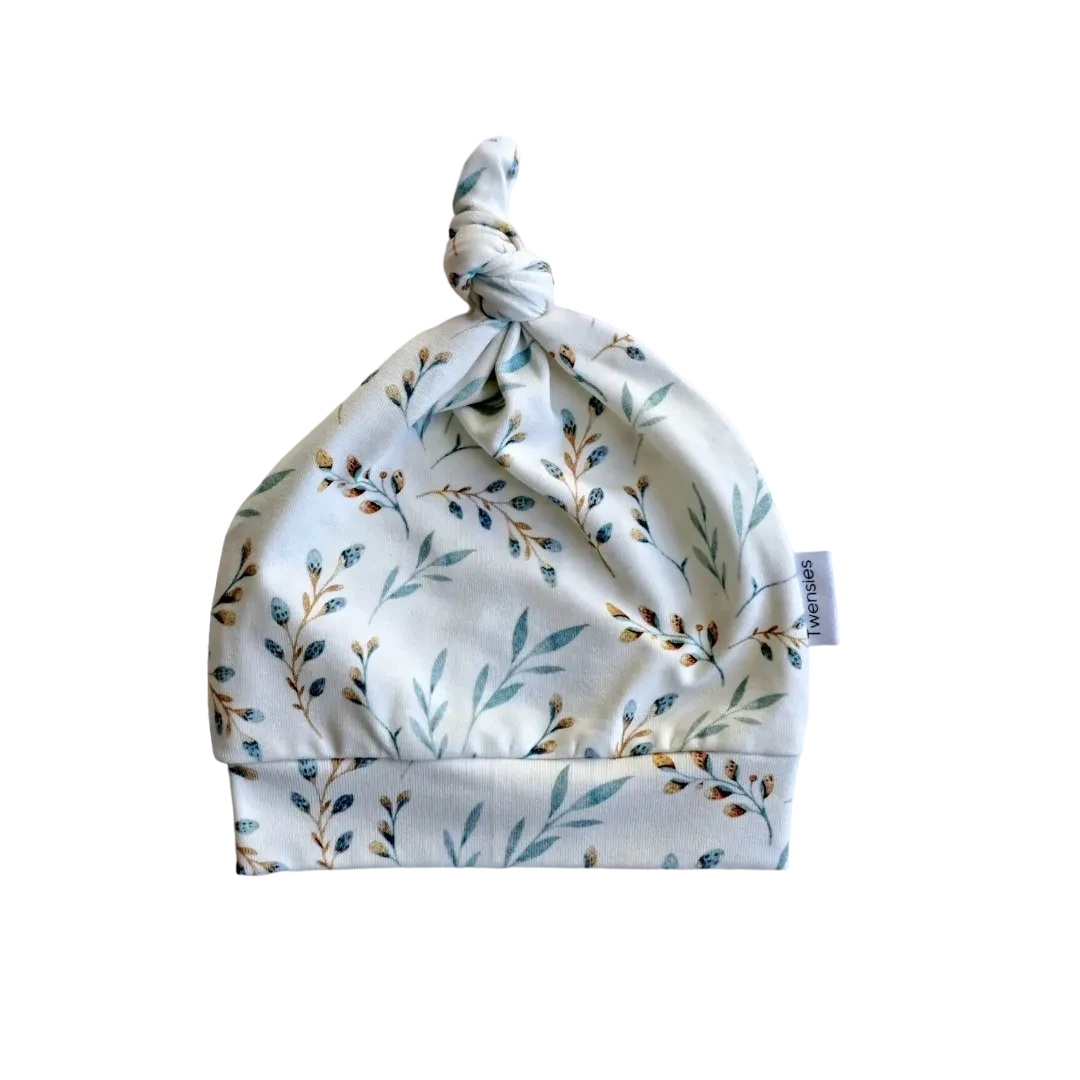 Baby hat willow branch print
