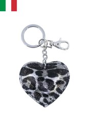 Llavero de piel de vacuno en forma de corazón Made in Italy ITPCL