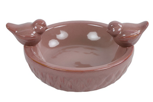 Vogelbad Jorinda L roze - L23,5B23,5H11,5CM