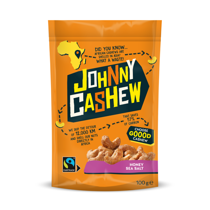 Johnny Cashew Honning Havsalt 100g