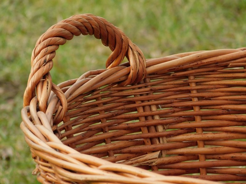 Cesta de mimbre vintage – Grande – Ratán
