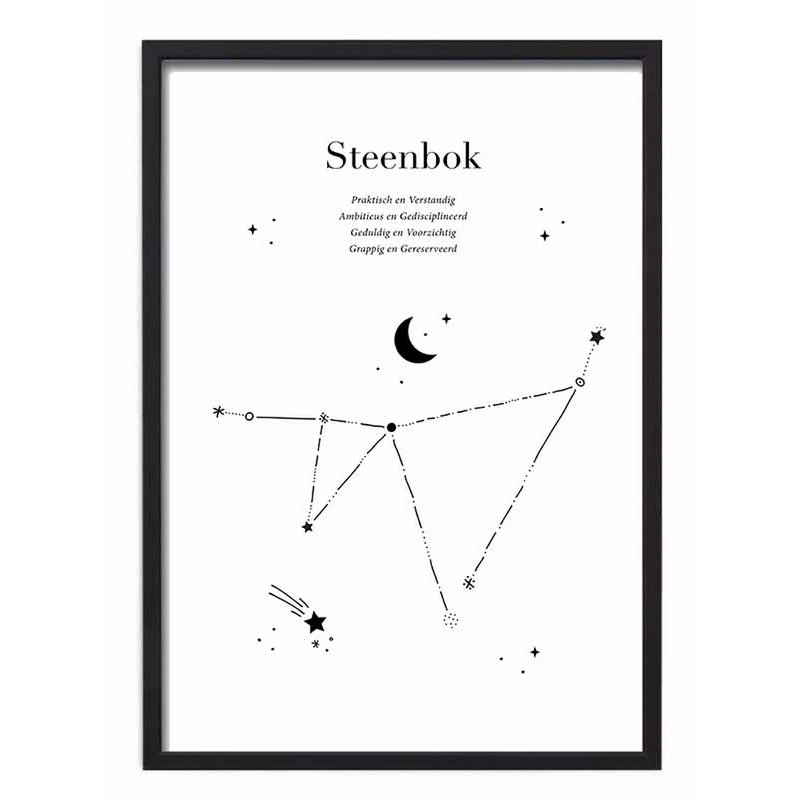 Sterrenbeeld poster - Steenbok