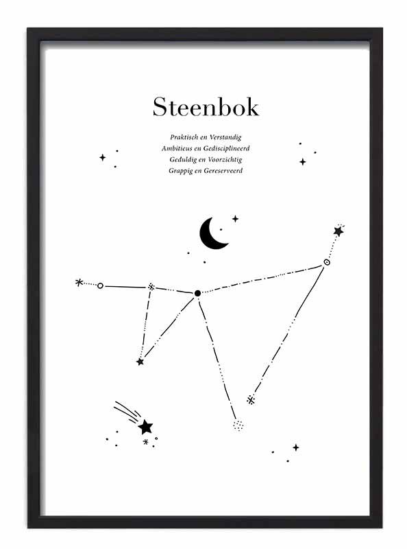 Sterrenbeeld poster - Steenbok