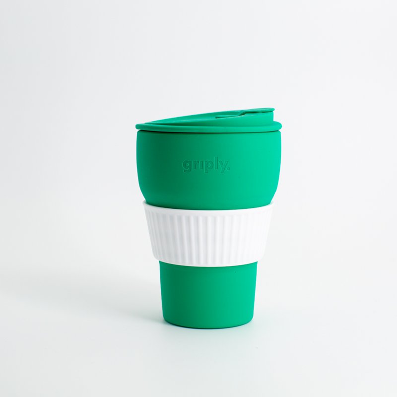 Griffige, faltbare Kaffeetasse - Mint - 355 ML