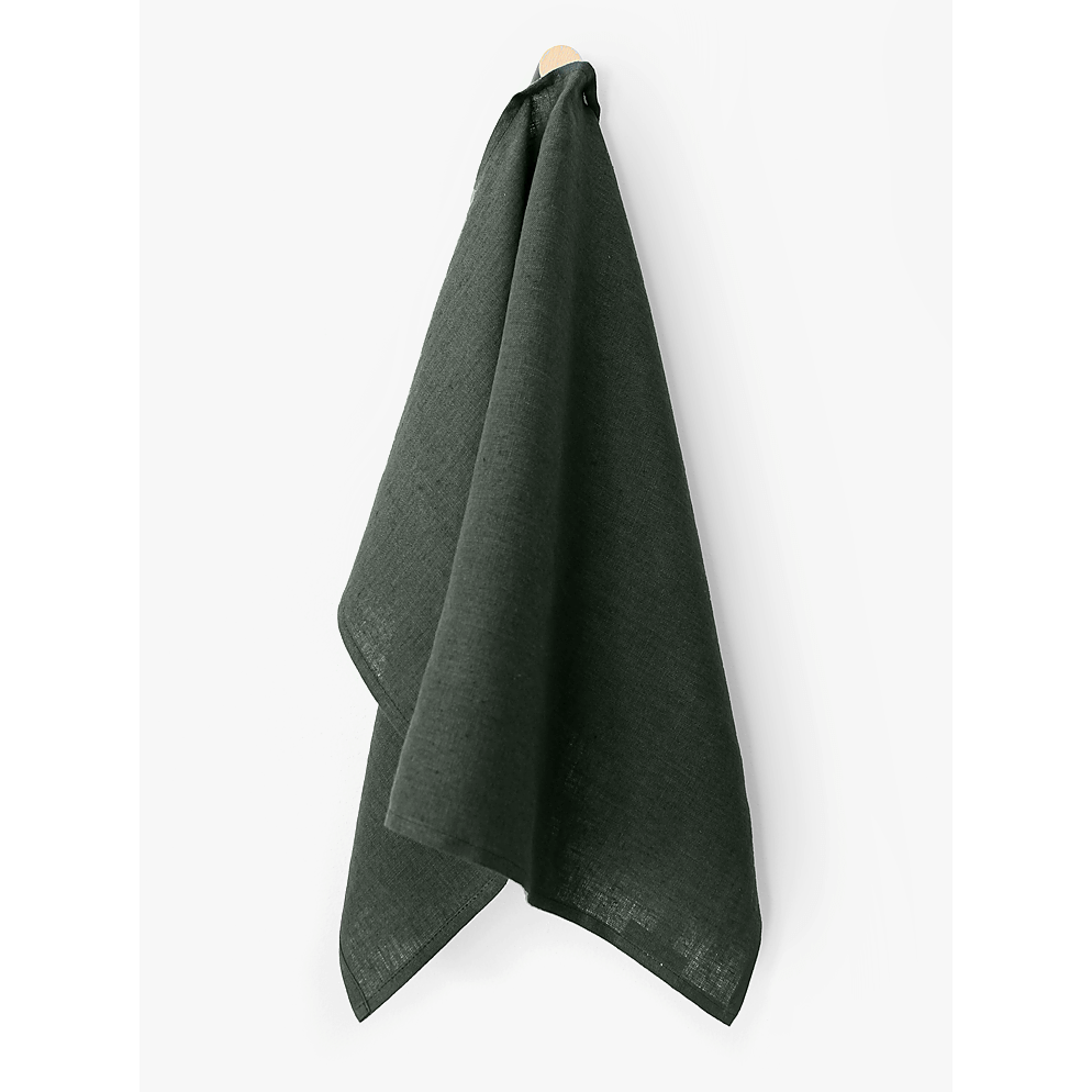 Paño de cocina / Verde bosque, 100% lino
