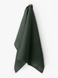 Paño de cocina / Verde bosque, 100% lino