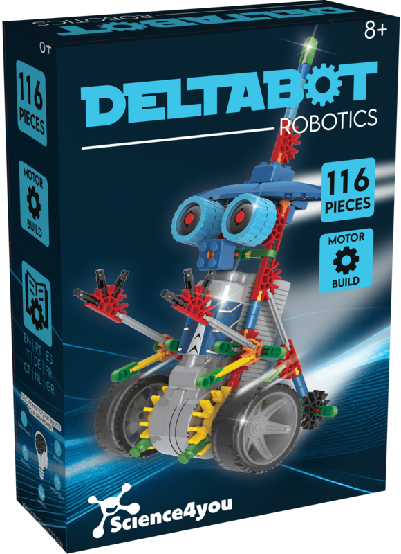 Science4you - Deltabot Roboterbausatz für Kinder 8-14 Jahre - Bauen Sie Ihren eigenen Roboter mit diesem Bausatz, Robotik-Bausatz mit 117 Teilen, Lernspielzeug für 8-Jährige, Stammspielzeug ab 8 Jahren