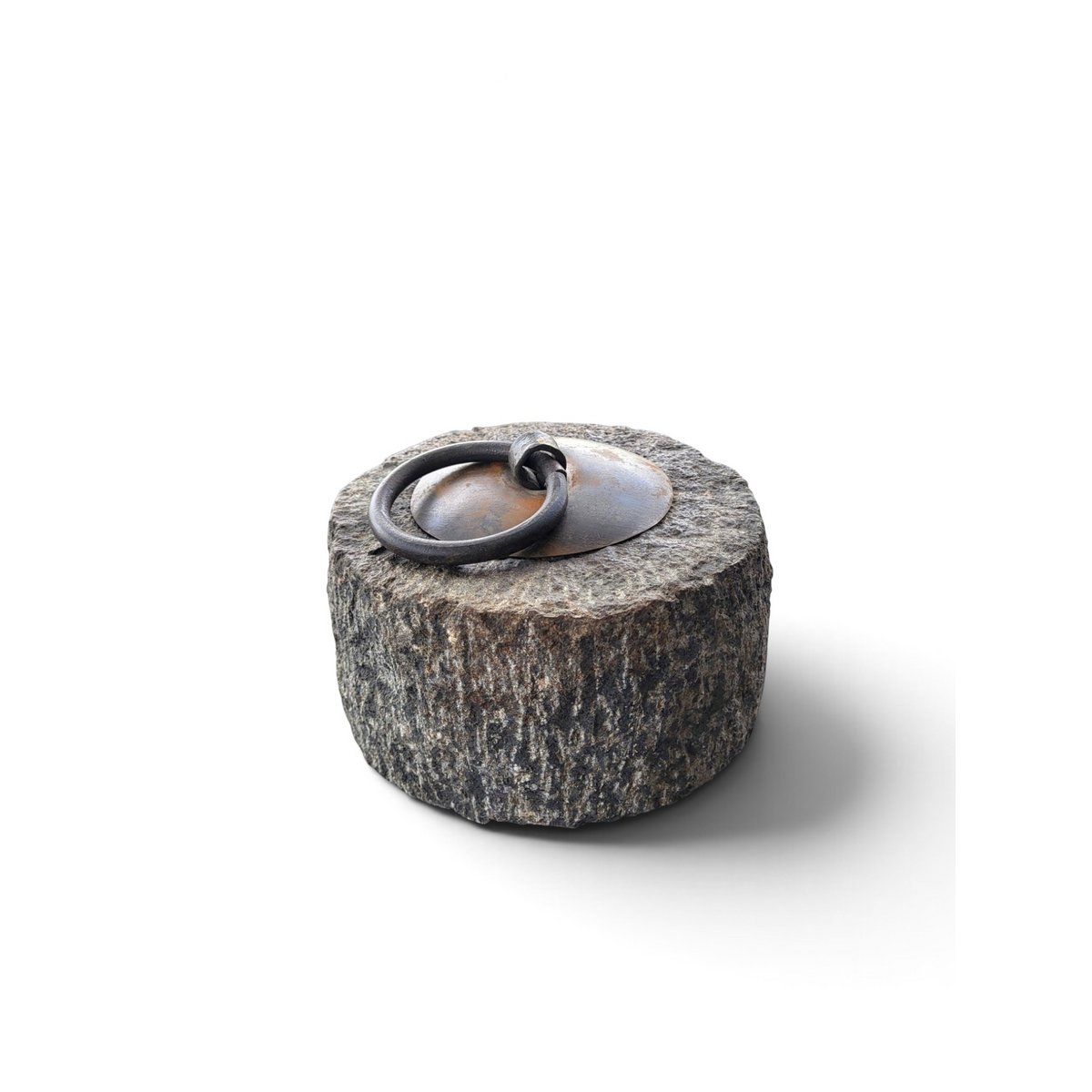 Door stone stopper with Aged Iron Ring