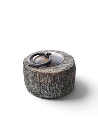Door stone stopper with Aged Iron Ring