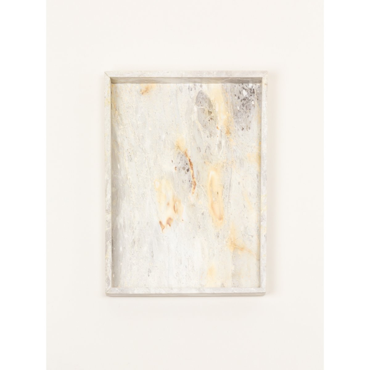 Large rectangular tray in natural stone