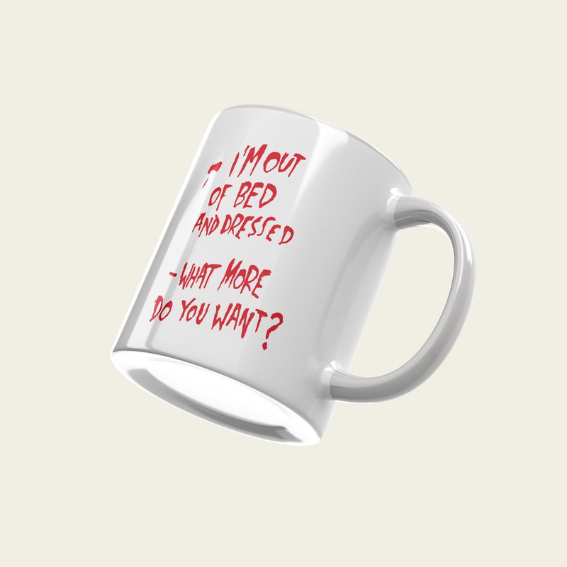Tazza in ceramica Banksy 325 ml - Sono fuori dal letto