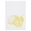 Theedoek wit, LEMON, geel