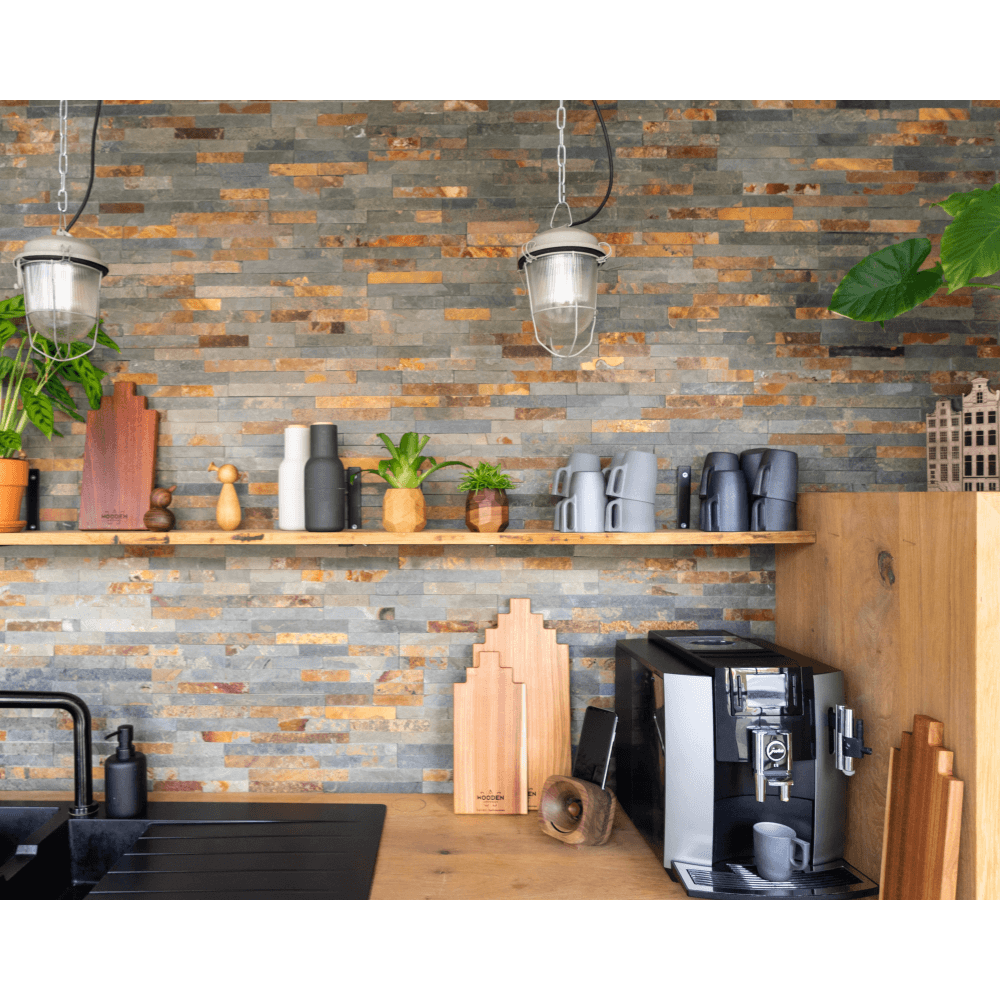 Planche de service Amsterdam Canal House - 4 types de bois