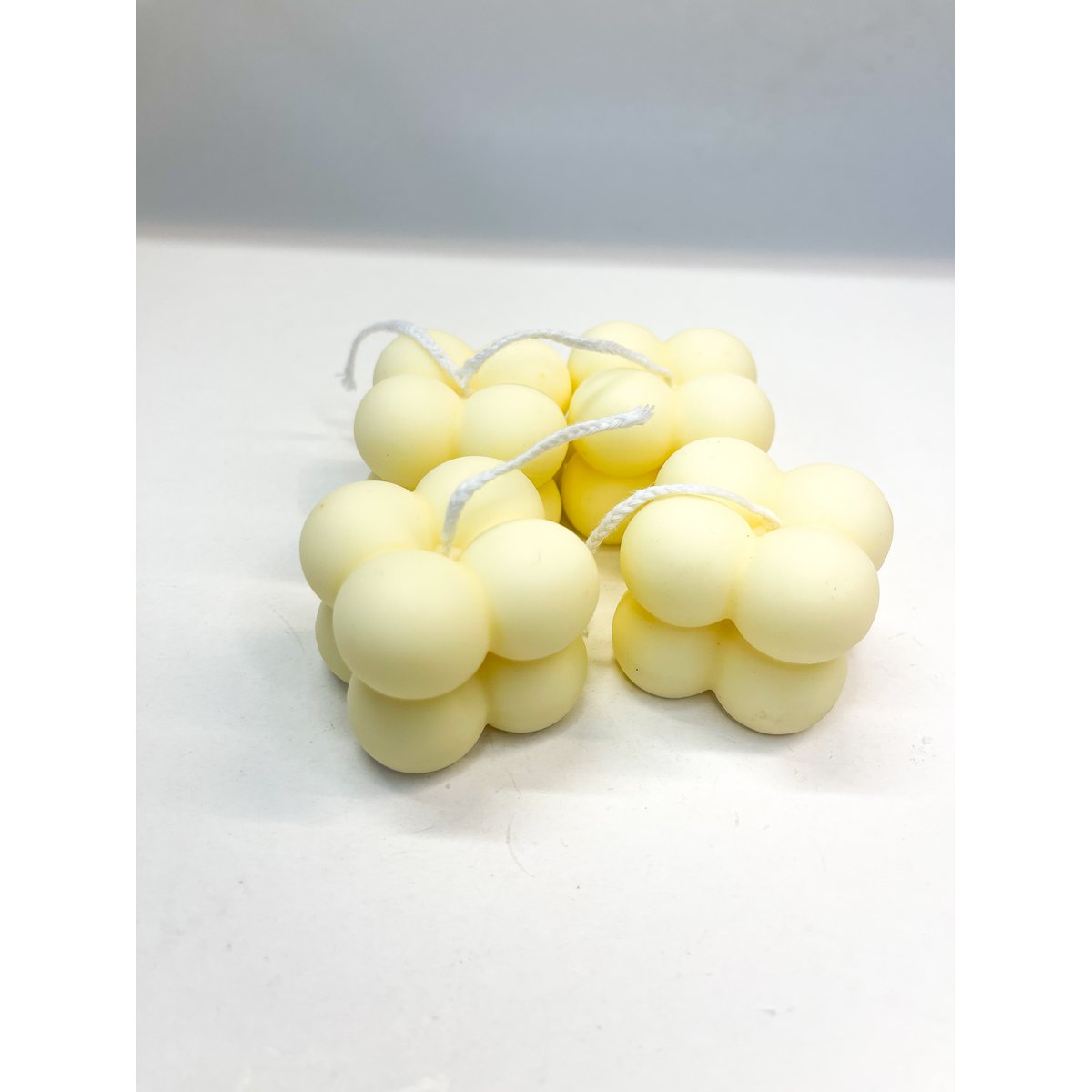 Bubble Candle Pastel Yellow (small) - Small Pastel Yellow Bubble Candle