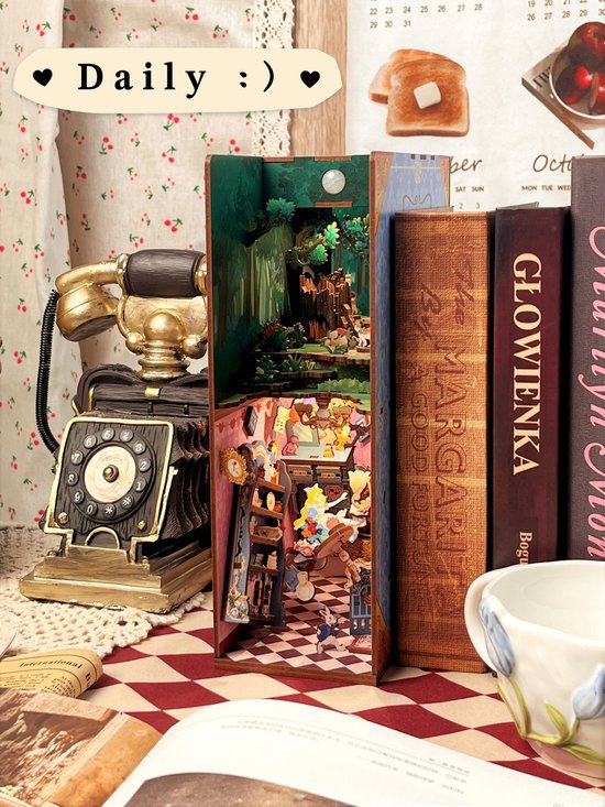 Tonecheer, DIY Book Nook, Alice in Wonderland Bookend, TQ128, 18x8x24,5cm