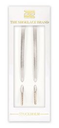 Silver shoelaces, 100cm and 120cm lengths available.