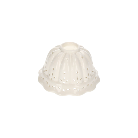 Scalloped fretwork dome d 14 cm in ceramic lampshade