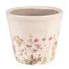 Bloempot Ø 12x10 cm Roze Beige Keramiek Bloemen Bloempot Binnen