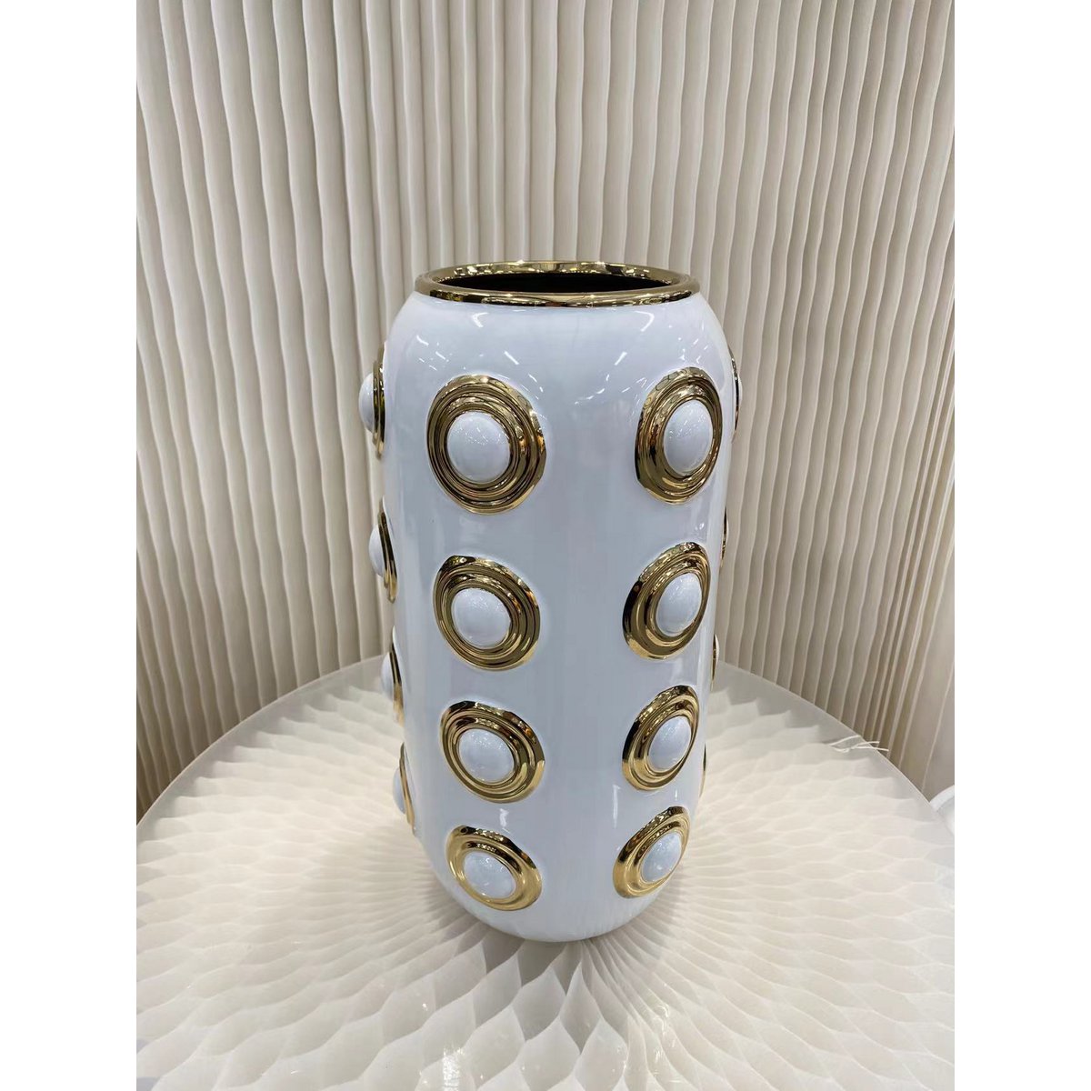 Vase doré à 4 cercles (CV11617-14WIT)